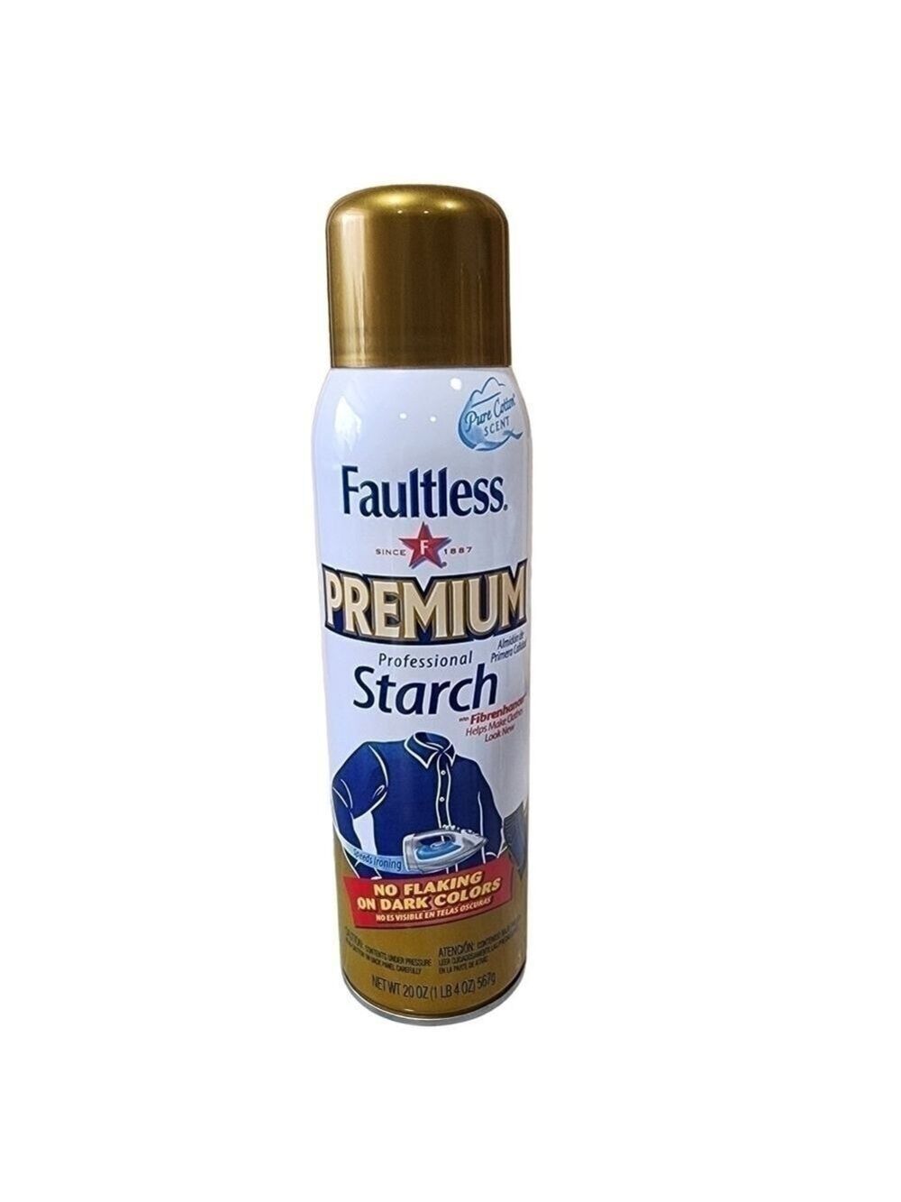 Faultless premium professional starch 20oz fibrenhancer pure cotton scent